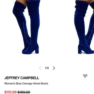 Blue velvet knee high boots, Super comfortable